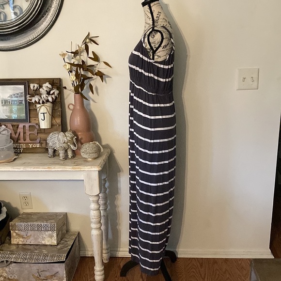 Chaser Cool Jersey Shirred Striped Maxi Dress - Picture 6 of 9